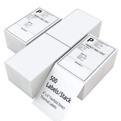 500-8000pc 4×6 UPS Certified Thermal Labels Fanfold for Zebra & Rollo Printers