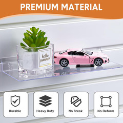 45 Pcs Hanging Slatwall Shelves Accessories Clear Slatwall Wire Shelf Shoe Shelv
