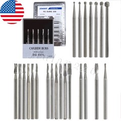Dental Surgical Burs Round Long 4 556 557 558 330 Carbide Burr High Speed 25mm