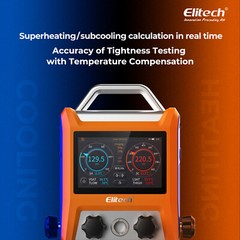 Elitech EMG-40V Intelligent Digital Manifold Kit 4 Valves Pressure Gauge Vacuum