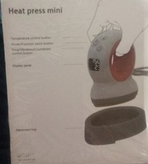 Heat Press Mini Handheld 4.0 x 2.1 in w/ Base Digital Time/Temp Display 110V