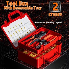 Crimping Tool and Spade Connectors Kit – 20 Types Spade Connectors & Ratchet