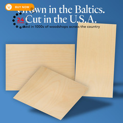 Baltic Birch Plywood 8 x 12 x 1/2 Inch – 12 mm Craft 12″ x 8″, Natural Wood