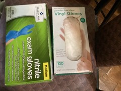 AMMEX Powder-Free Vinyl Exam Gloves, Medium, 100 ct, Dentistry Dental Lab