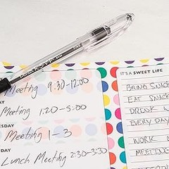 RSVP Ballpoint Pen, Fine Line, (0.7mm), Blue Ink (BK90BP5C) (Pack of 1, 5 Count