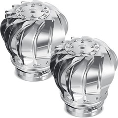 Tandefio 2 Pack 4 Inch Turbine Vent Stainless Steel 201 110mm, classic color
