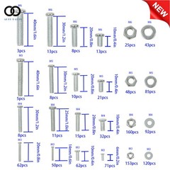 Metric Machine Nuts And Bolts Assortment Kits 1112 Pcs M3/M4/M5/M6 With Box