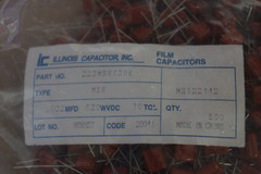 .022uf 630V Capacitors.Sealed Bag Of 500 Illinois Capacitor,INC.NEW