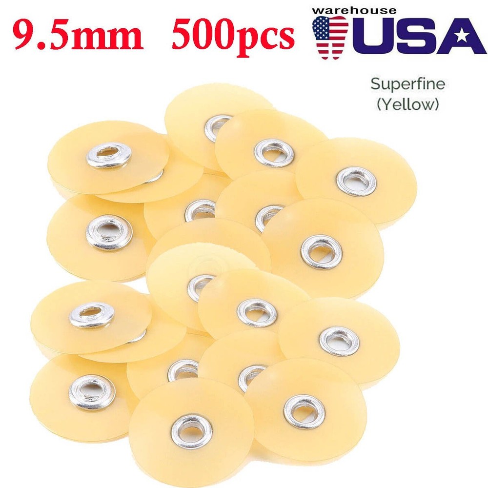 500pcs Dental discs SOFLEX Composite Finishing Polishing Discs 9.5mm Superfine