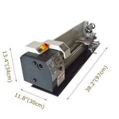 8″*24″ WM210V Inch Precision Metal Bench Lathe Metalworking Brushless Motor