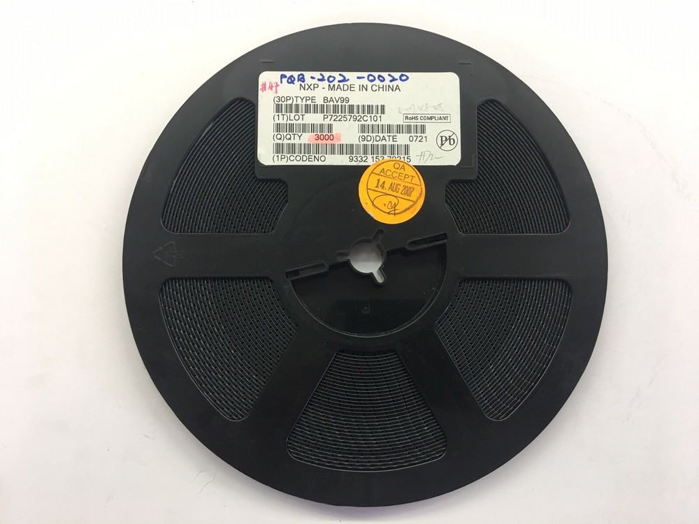 (3,000 PIECE REEL) BAV99, NXP, DIODE ARRAY GP 70V 200MA SOT23-3