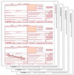2025 IRS Tax Form 1099-NEC Laser 12 recipients+(2)1096 #N6103 – 3UP 4pt NO Env