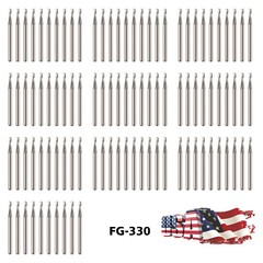 10-100pcs FG330 Dental Pear Carbide Bur High Speed 19mm Friction Grip Drill Bits