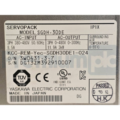 YASKAWA SGDH-30DE / SGDH30DE SIGMA II SERVOPACK AMPLIFIER 400V 3kW w/JUSP-NS500