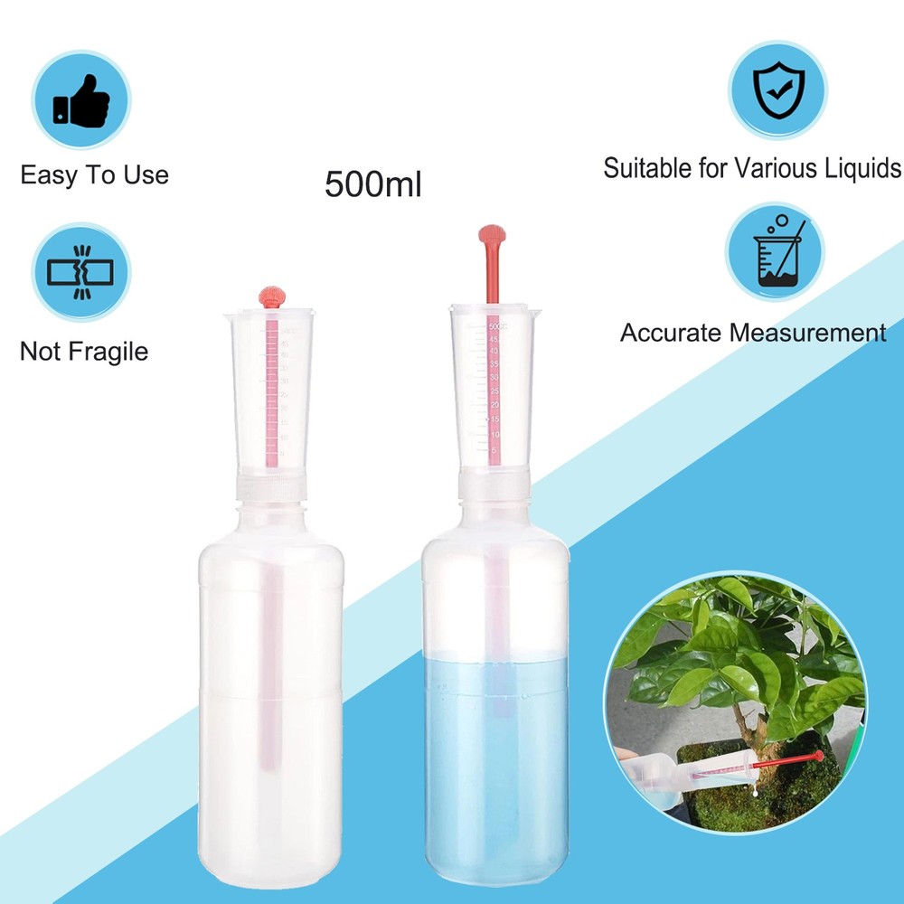 2Pcs 500Ml Catalyst Dispenser Adjustable Volume Dispen Measuring Cup Dose Bottle