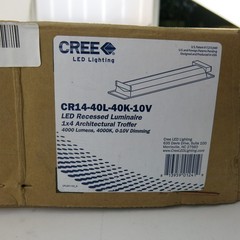 Cree CR14-40l-40K-10V LED Recessed Luminaire 1×4 Architectural Troffer 0-10V Dim