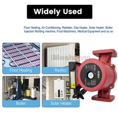 3 Speed 1/8HP Circulating Pump Use w/Outdoor Furnaces,Hot water heat,Solar,115V