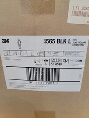 3M 4565-BLK Large Hooded Disposable Protective Coverall White/Red – 25 Pack
