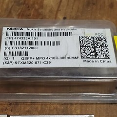 NOKIA FOCX 474333A.101 QSFP+ 40G 4x10G 300m 850nm NSN NEW OB Telecom