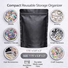 50 Pack 28g Mylar Bags Assorted Designs Smell Proof 1oz Resealable Zip Pouches