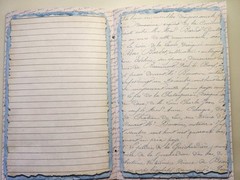 Junk Journal Blank Booklet “CHERRY BLOSSOM” HANDMADE Florals LG 5.5″x8.5″ 40pgs