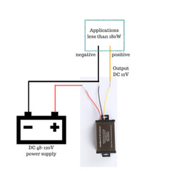 DC 36V to 12V Step Down Power Converter for Golf Cart with 36V Drive System