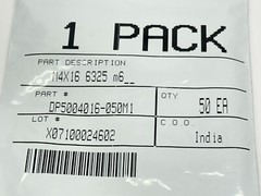 DP5004016-050M1 Dowel Pins 52100 Alloy 4mm Diameter 16mm Long PKG OF 50