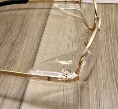 VINTAGE 1990s CREWS- Z87 SAFETY GLASSES! SIDE SHIELDS/GOLD FRAMES/TAIWAN