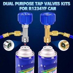 Can Tap, R1234YF Self-Sealing and Puncture Style Can Tap Valve with Tank Ada