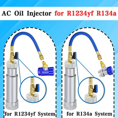 R1234Yf Dye Injector, AC Dye Injector with Shut-Off Valve, AC Oil Injector for R