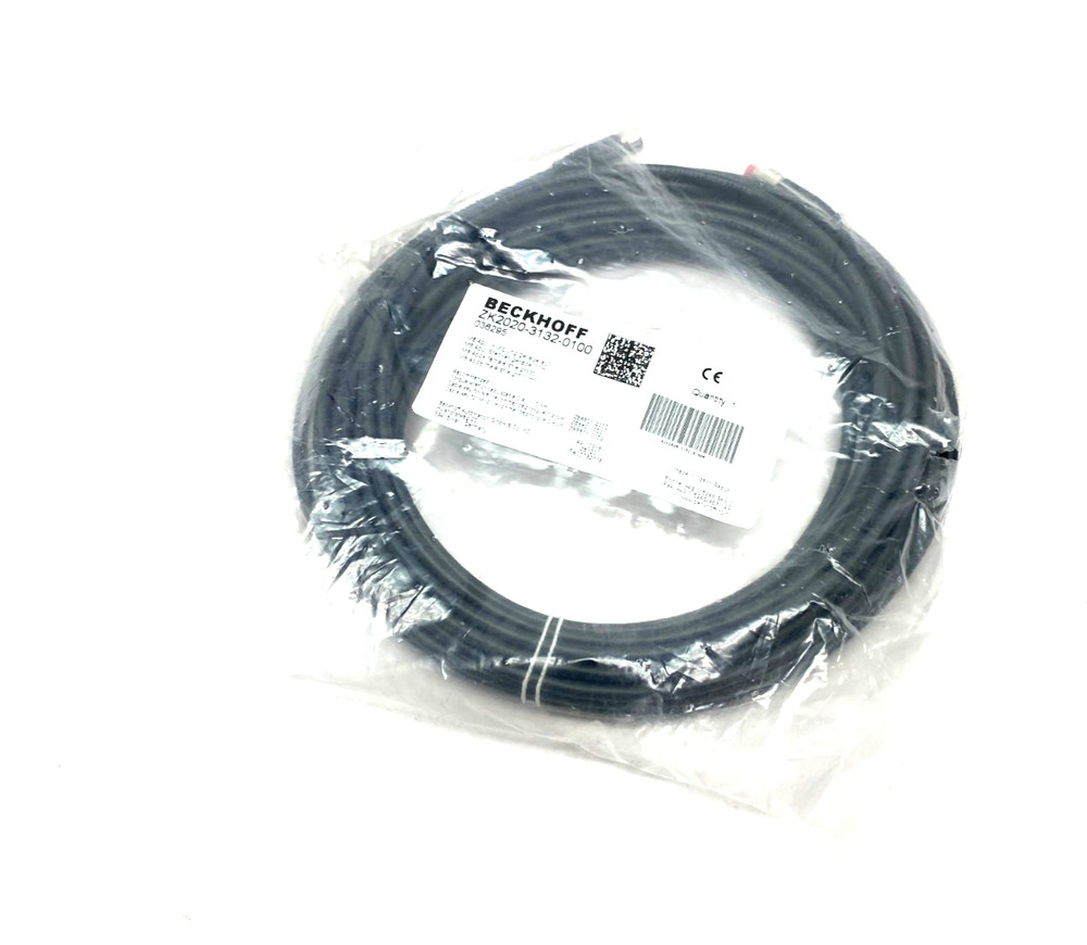 Beckhoff ZK2020-3132-0100 Double Ended Power Cable M8 4-Pin M to F, 036295