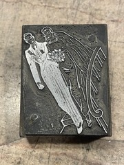 Printing Letterpress Printers Block Bride And Groom / Wedding Dress (1602)