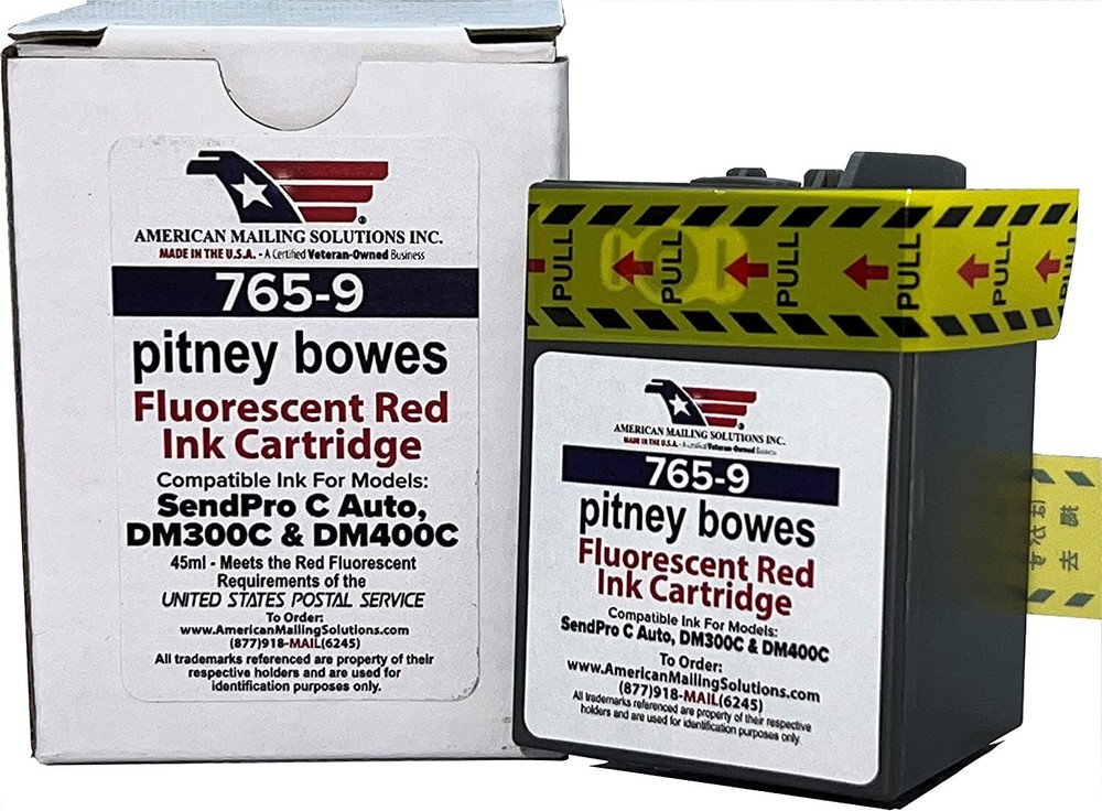 Pitney Bowes 765-9, Ink Cartridge for DM300c, DM400c, DM450c, and DM475c