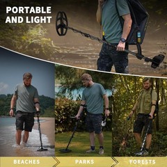 Metal Detector for Adults, Professional Foldable Waterproof Metal Detector with