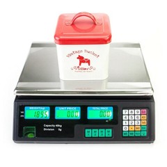 88 LB 40KG/5g Digital Weight Scale Price Computing Food Meat Produce Deli Market