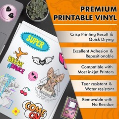Koala Printable Silver Vinyl Sticker Paper for Inkjet and Laser
