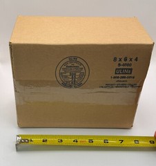 25 Shipping Boxes HEAVY DUTY 8″x6″x4″ ULine S 4080 Burst Test 200 lb.