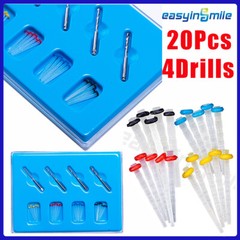 Dental Endo Fiber Posts Quartz root canal pins Resin Glass Screw Pile Posts 20Pc