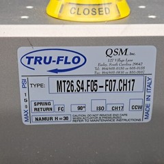 Tru-Flo / QSM Actuated Valve MT26.S4.F05-F07.CH17 / 150PSI 90°