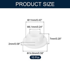 10pcs Hole Plug 7/16 Inch (11mm) Button Plugs Fit for 10mm Hole, White