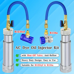 R1234Yf Dye Injector, AC Dye Injector with Shut-Off Valve, AC Oil Injector for R