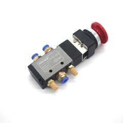 MV-10 Pneumatic Valve 5 Way 2 Position Momentary Mushroom With 6mm Fitting