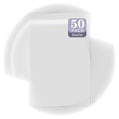 50 Pack 5×7 Clear Photo Print Sleeves Acid-Free Crystal Clear Photo Art Storage