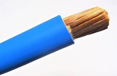 25′ FT #1 AWG WELDING/BATTERY CABLE BLUE 600V PURE COPPER USA MADE 105c