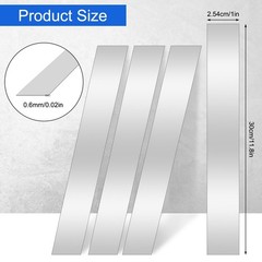10 Pcs Sheet Metal Strips,12” Length,1” Width, 0.02” Thickness,Thin Flat M…