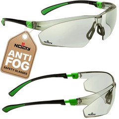 NoCry Lightly Tinted Anti Fog Safety Glasses One Size, Green & Black (In-out)