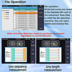 New OTDR 1310/1550nm 26/24dB 4.3 inches Touch Screen SM Optical Network Tester