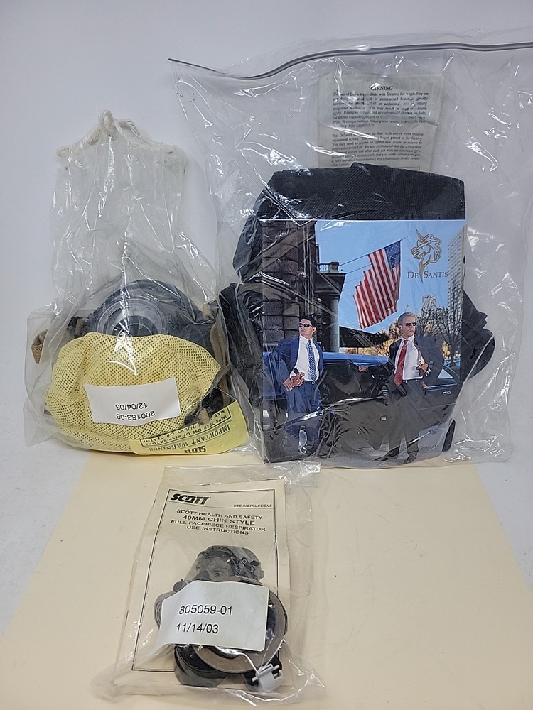 NEW DeSantis Gas Mask Carry Bag/Scott Gas Mask and Facepiece Respirator RARE