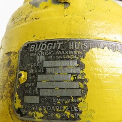 Budgit 112711 500LB 16 FPM 12′ Lift Electric Roller Chain Hoist 440V 3 Phase