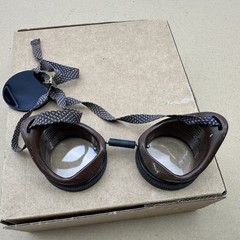 Vintage Welding Goggles Clear Lens Protective Only One Glengard Shade Glass Lens